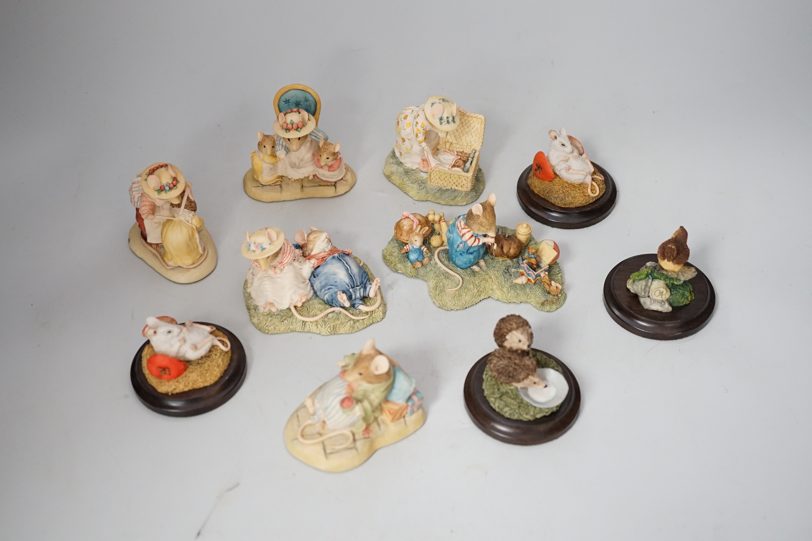 A collection of Border Fine Arts “Brambly Hedge” figurines
